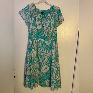 NWT Talbots 100% Cotton Floral Midi Dress Size 10